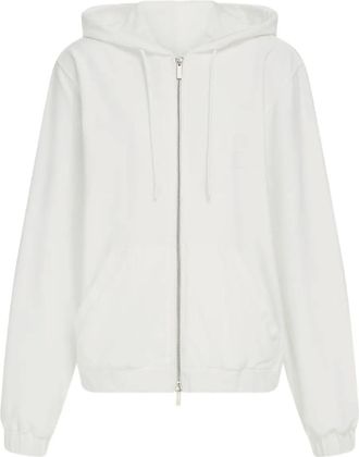 Ferragamo Felpa con cappuccio e zip - Bianco