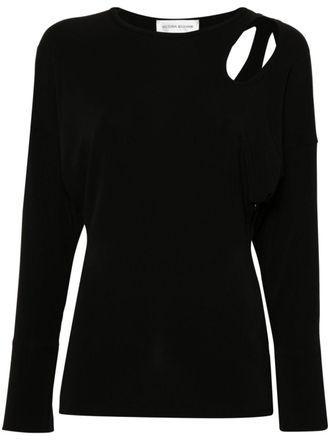 Victoria Beckham twist-detail jersey T-shirt - Black