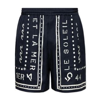 Balmain Casual Shorts, male, Blue, Size: 2XL Printed shorts
