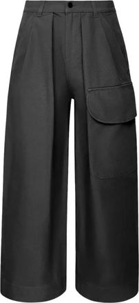 J.W.Anderson Broeken, Heren, Grijs, S, Katoen, Cargo Broek Wijde Pijpen