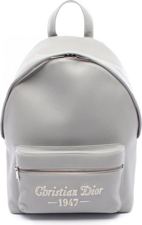 Dior Gray Leather Backpack (Pre-Owned)