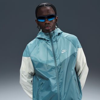 Nike Mens Nike Sportswear Windrunner Hooded Jacket in Blue | DA0001-006