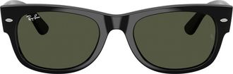 Ray-Ban Mega Wayfarere II Square Sunglasses in Black/green at Nordstrom