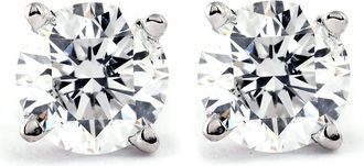 Pompeii3 Certified 1.00Ct Natural Round Screw Back Diamond Studs 14k Gold