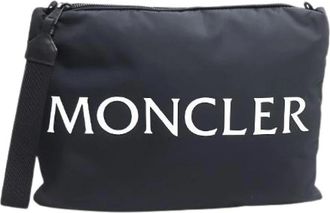 Moncler Pre-owned Duddle Nylon Clutch Bag - Heren - Vintage Clutch - Zwart - ONE Size - Nylon - Vintage