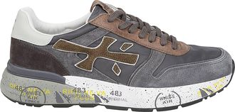 Premiata Mick Suede Calfskin Panel Sneakers