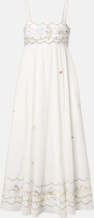 Alemais Alémais Abito lungo Giulia in cotone con ricamo