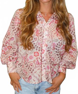 Olivaceous Sally Girl Blouse In Pink