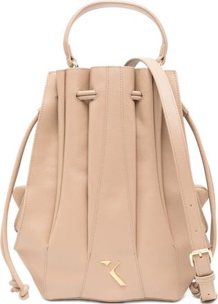 Saiid Kobeisy Camel Bucket Calfskin Leather Bag