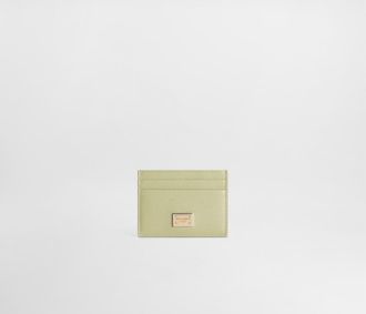 Dolce & Gabbana Dauphine Calfskin Card Holder - Woman Wallets And Small Leather Goods Green Leather Onesize