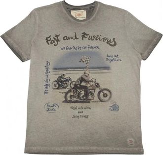 Bob T-Shirts, male, Gray, 2XL, Vintage Grey Short Sleeve T-shirt