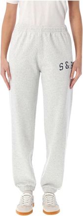 Sporty & Rich Ivy Sweatpant - Dames - Sweatpants - Grijs - L - Katoen - Broeken