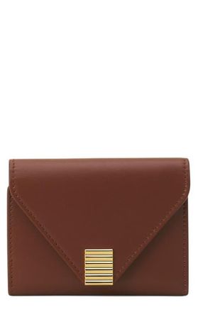 Lanvin Concerto Arp&egrave;ge Leather Wallet in Chestnuts at Nordstrom