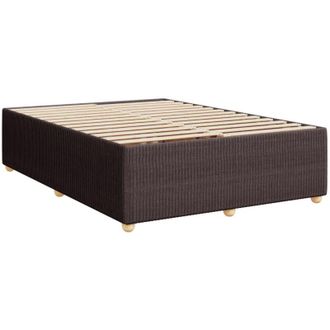 vidaXL Cama Sin Colch&oacute;n De Tela Marr&oacute;n Oscuro 160x200 Cm Vidaxl