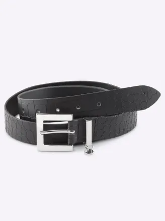 Heine Lederg&uuml;rtel HEINE, Damen, Gr. 11,5, schwarz, G&uuml;rtel Lederg&uuml;rtel