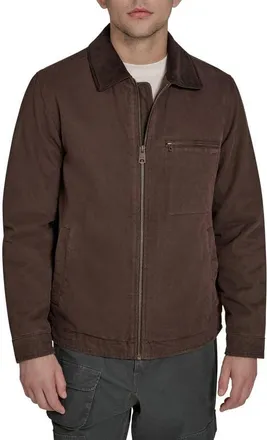 Levi's Canvas Utility Jacket with Quilted Lining in Chocolate Brown at Nordstrom, Size Xx-Large