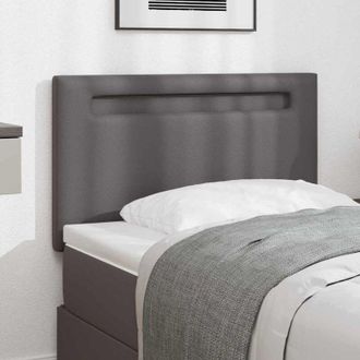 vidaXL Headboard Wall-mounted with Headboard Manual Grey 90 cm pvc Vidaxl