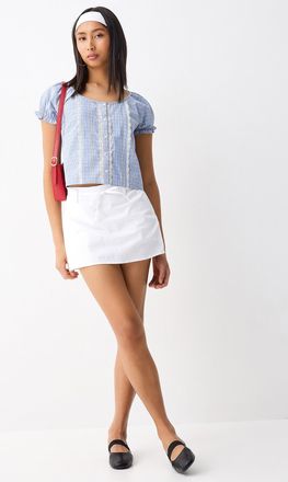 Twik Womens Patterned poplin mini-skort