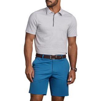 Rhone Approach Performance Polo in Sleet Gray Seersucker at Nordstrom, Size Xx-Large