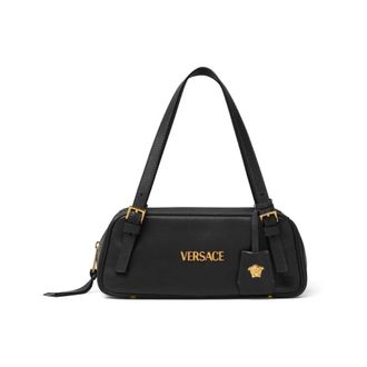 Versace Shoulder Bags, female, Black, ONE SIZE, Tag Bowling Bag