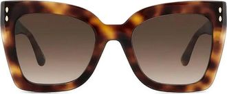 Isabel Marant Occhiali da sole squadrati con effetto tartarugato - Marrone