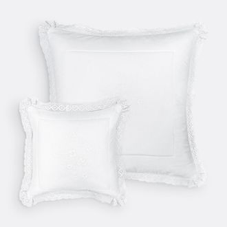 La Redoute Interieurs Geborduurde kussenhoes in katoen met volant, Oyena