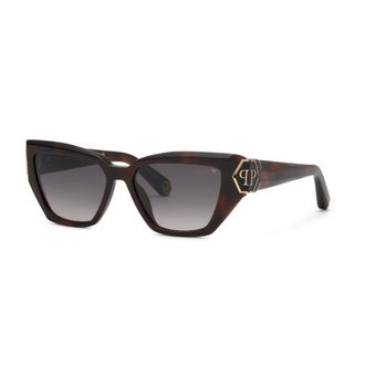 Philipp Plein Plein Brave Sunglasses - female - Philipp Plein - Sunglasses - Brown - 55 MM - Accessories