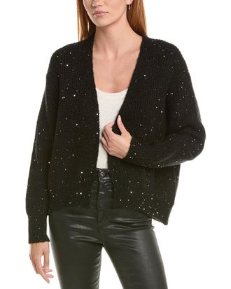 Fort&eacute; Cashmere Sequin Mohair-Blend Cardigan