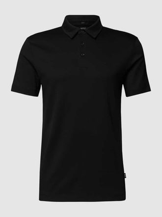 HUGO BOSS Poloshirt mit Brand-Schriftzug in Black, Größe XXXL