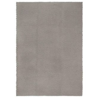 Berkfield Home Rug Rectangular Grey 160x230 cm Cotton | Size: 100 cm diameter