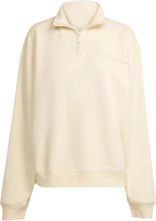 adidas half-zip sweatshirt - women - Cotton - S - Neutrals