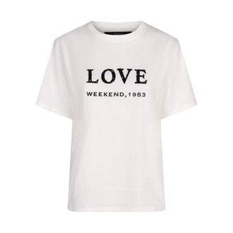 Max Mara T-Shirts, female, White, Size: M T-shirt Basic Agile
