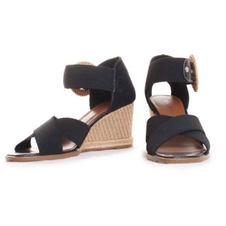Donald J Pliner Womens Lyrah Wedge Sandal In Black