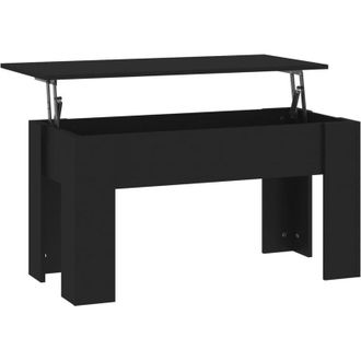 vidaXL Mesa De Centro Madera De Ingenier&iacute;a Negro 101x49x52 Cm Vidaxl