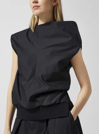 sacai Womens Draped poplin top