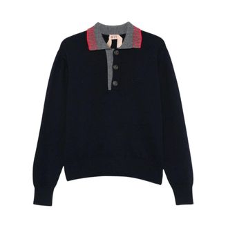 N&deg;21 Polo - Dames - Tops - Blauw - Maat: S Katoen