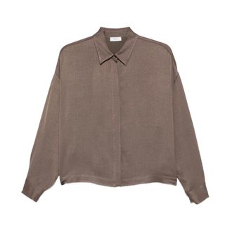 PESERICO Peserico, Shirts, female, Brown, Size: M Camicia con bottoni