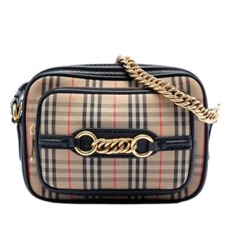 Burberry Pre-owned Cross Body Bags, female, Beige, Size: ONE SIZE Pre-owned Canvas Crossbody Bag