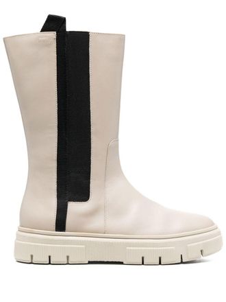 Geox Isotte elasticated-panel detail boots - women - Polyester/Polyester/Calf Leather/Microfibre/Calf Leather/Polyvinyl Acetate (PVA)/Rubber - 39