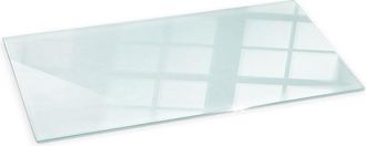 Tulup XXL Piastra per Camino di Vetro Temperato 125x50 cm Rettangolare Protezione dal Calore Resistente a Scintille e Graffi Elegante Trasparente Duraturo