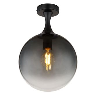 Globo Lighting Plaf&oacute;n - Dalton - Negro - Vidrio - &Oslash; 25cm - E27 - 15885d