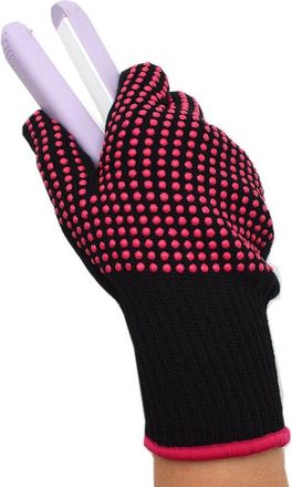 OEM 2 Pares, Alfombrilla Resistente Al Calor Con Guante, Alfombrilla T&eacute;rmica De Silicona, Guante T&eacute;rmico, Antideslizante, 230 &deg;c, Negro/rosa