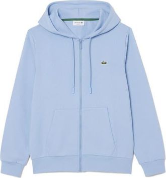 Lacoste Lightweight Cotton Fleece Zip Hoodie in Aphylla at Nordstrom, Size 8