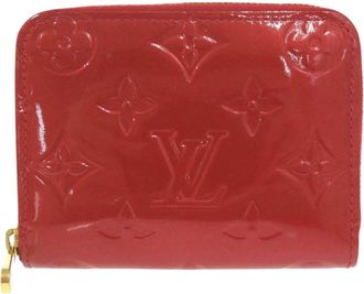 Louis Vuitton Red Color Monogram Vernis Coin Purse/Coin Case (Pre-Owned)