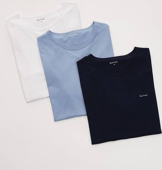 Paul Smith Confezione da 3 T-shirt bianca, blu navy e blu-Bianco
