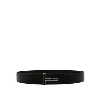 Tom Ford Belts, male, Black, ONE SIZE, Luxury Leather Belt with Signature Detailing