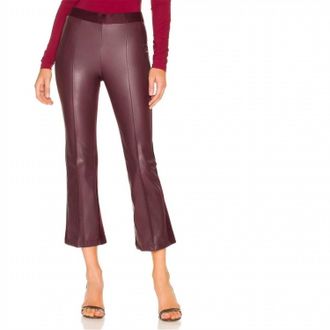 Bailey 44 Eco Leather Pant In Maroon/burgundy