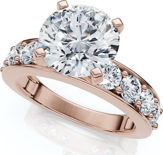 Pompeii3 Certified 2.90Ct Round Diamond Engagement Ring 14k Gold or Platinum Lab Grown