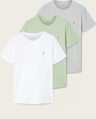 AllSaints Cotton Tonic Crew Neck Slim Ramskull T-Shirt, Size: XXL