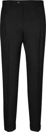 Dell'Oglio Robert Broeken - Heren - Chinos - Zwart - W33 - Wol - Broeken